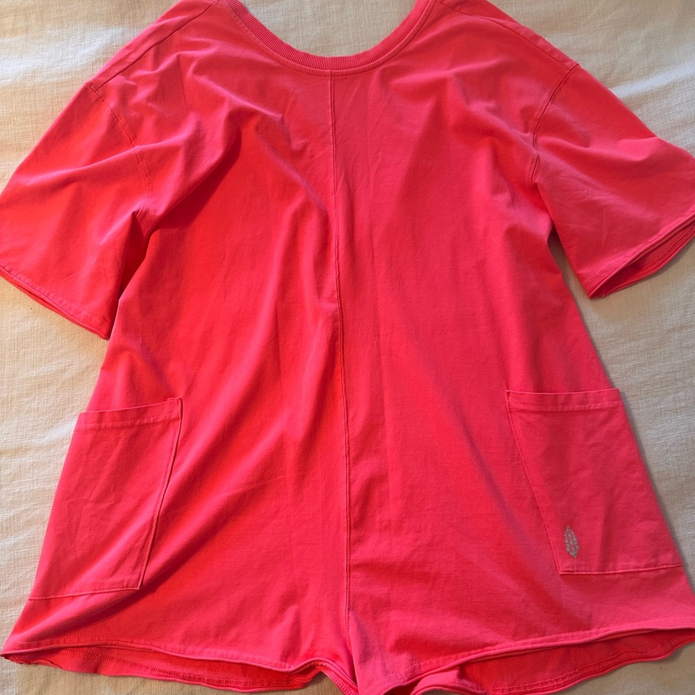 Hot Shot Tee Romper - Electric Sunset